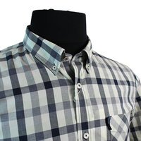 Ben Sherman Cotton Buttondown Collar Window Pane Check Shirt