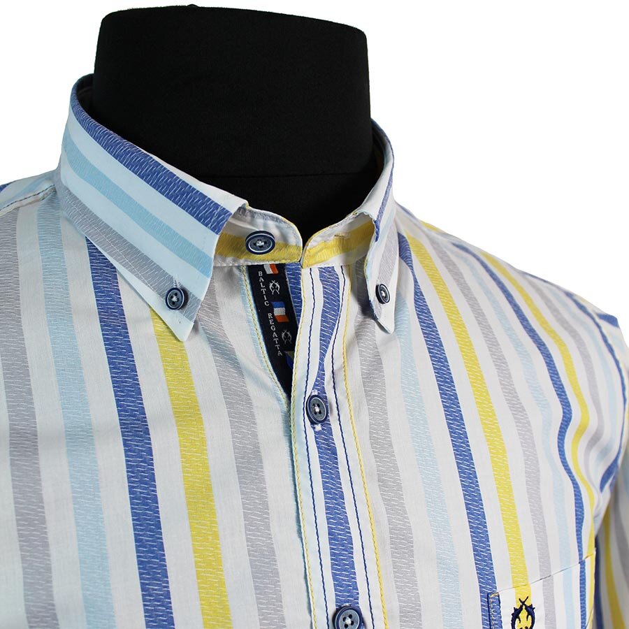 Campione Pure Cotton Multi Stripe Buttondown Collar Fashion Shirt ...