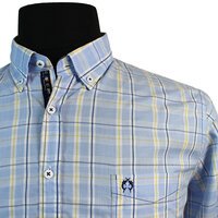 Campione Pure Cotton Multi Check Buttondown Collar Fashion Shirt