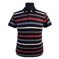 Campione Pure Fine Cotton Vivid Horizontal Stripe Fashion Polo