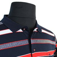 Campione Pure Fine Cotton Vivid Horizontal Stripe Fashion Polo