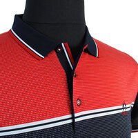 Campione Pure Fine Cotton Panel Pattern Fashion Polo