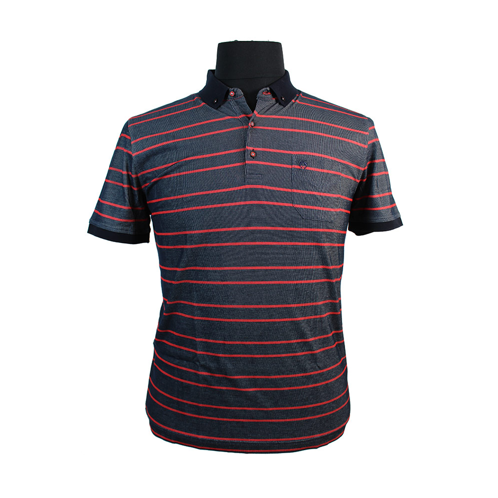 Campione Fine Cotton Poly Mix Horizontal Stripe Fashion Polo