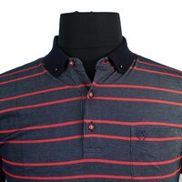 Campione Fine Cotton Poly Mix Horizontal Stripe Fashion Polo