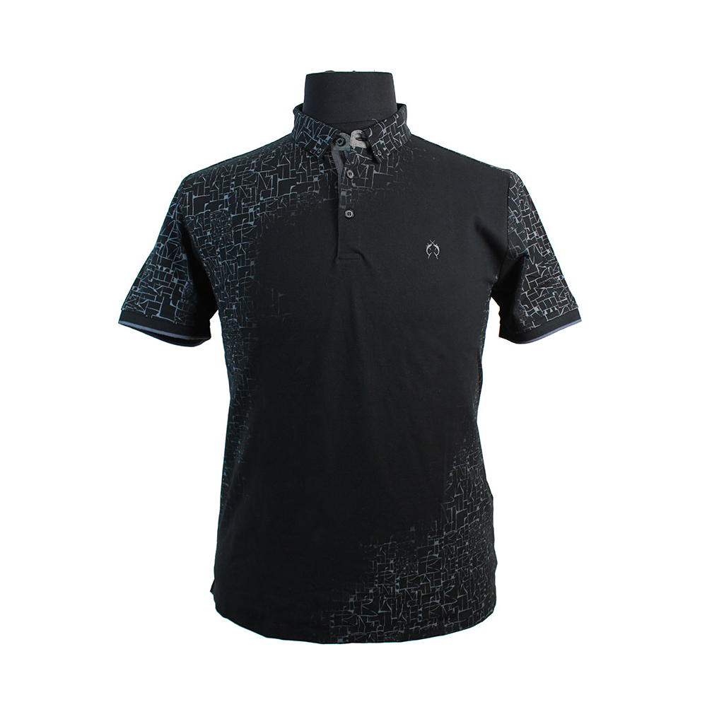 Campione Cotton Stretch Blackout Pattern Fashion Polo