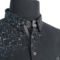 Campione Cotton Stretch Blackout Pattern Fashion Polo