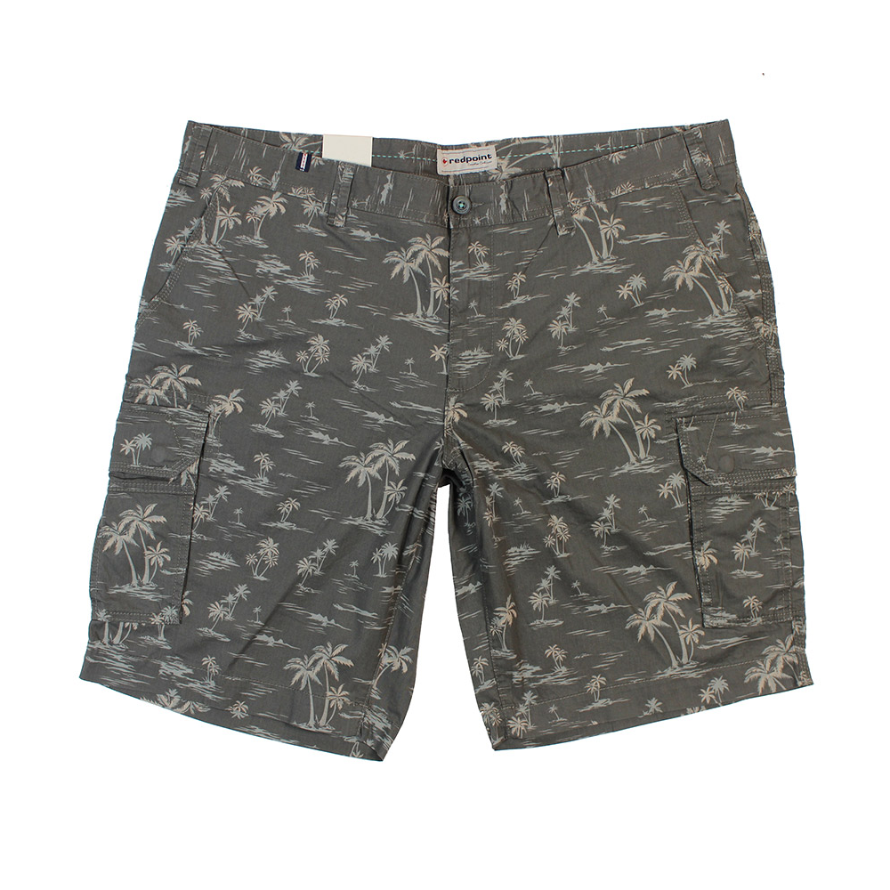 Redpoint Pure Cotton Palm Print Cargo Style Fashion Short