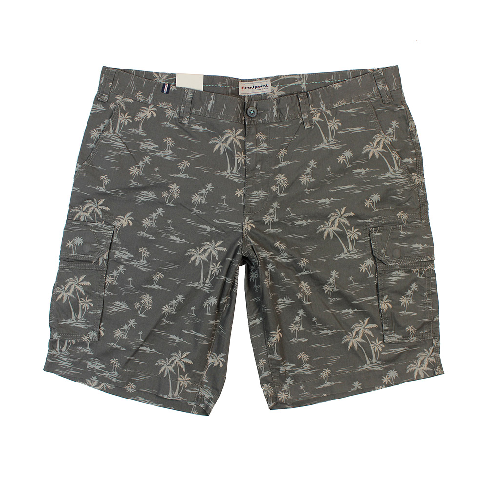 Redpoint Pure Cotton Palm Print Cargo Style Fashion Short