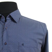 Casa Moda Mini Dot Print Casual Long Sleeve Shirt