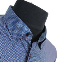 Casa Moda Mini Dot Print Casual Long Sleeve Shirt