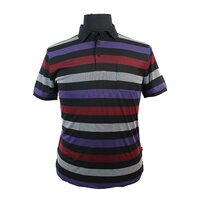 Kitaro Cotton Mix Wide Horizontal Stripe Pocket Polo