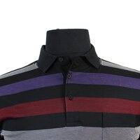 Kitaro Cotton Mix Wide Horizontal Stripe Pocket Polo