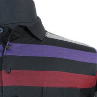 Kitaro Cotton Mix Wide Horizontal Stripe Pocket Polo