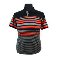 Kitaro Fine Mercerized Cotton Multi Horizontal Stripe Pocket Polo