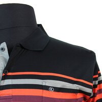 Kitaro Fine Mercerized Cotton Multi Horizontal Stripe Pocket Polo