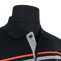 Kitaro Fine Mercerized Cotton Multi Horizontal Stripe Pocket Polo