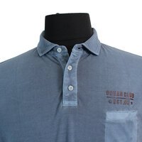 Kitaro Pure Cotton Washed Look Ocean Club Logo Pocket Polo