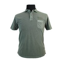  Kitaro Pure Cotton Washed Look Ocean Club Logo Pocket Polo