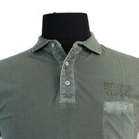  Kitaro Pure Cotton Washed Look Ocean Club Logo Pocket Polo