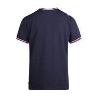 D555 Navy Contrast Trim Collar Tee Shirt