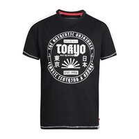 D555 Black Tokyo Print Tee Shirt