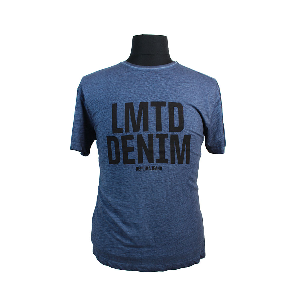 Replika LMTD Denim Cool Dyed Fashion Tee Navy