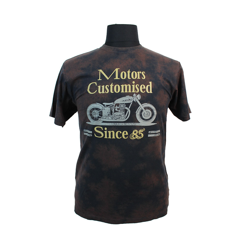 Kam Pure Cotton Camo Motorcycle Customised Print Fashion Tee