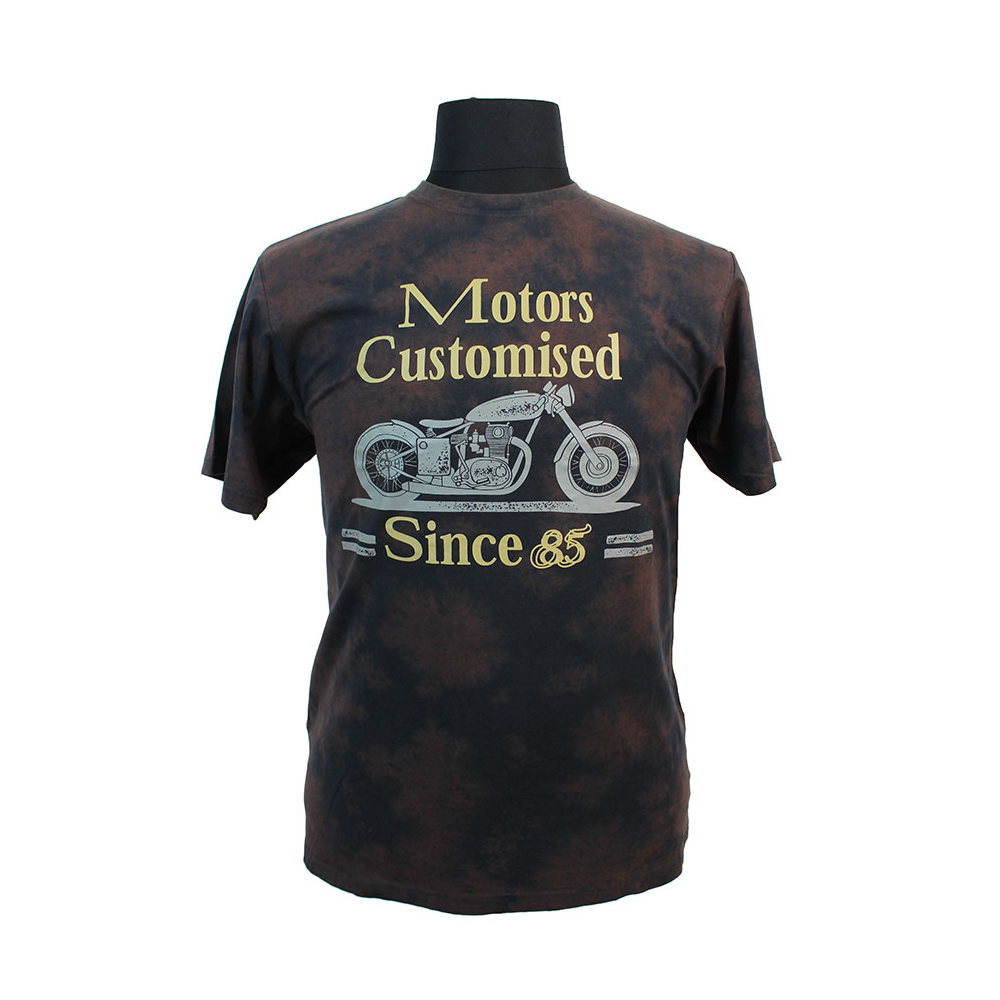 Kam Pure Cotton Camo Motorcycle Customised Print Fashion Tee