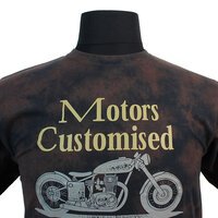 Kam Pure Cotton Camo Motorcycle Customised Print Fashion Tee