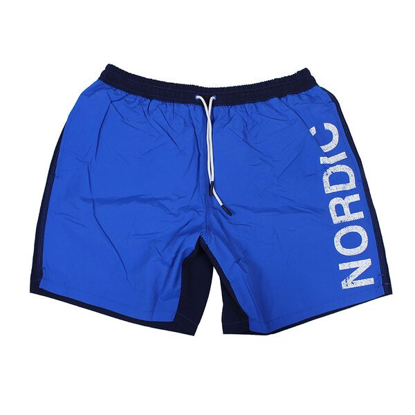 North 56 Nordic Print Navy Blue Swim Shorts-shop-by-brands-Beggs Big Mens Clothing - Big Men's fashionable clothing and shoes