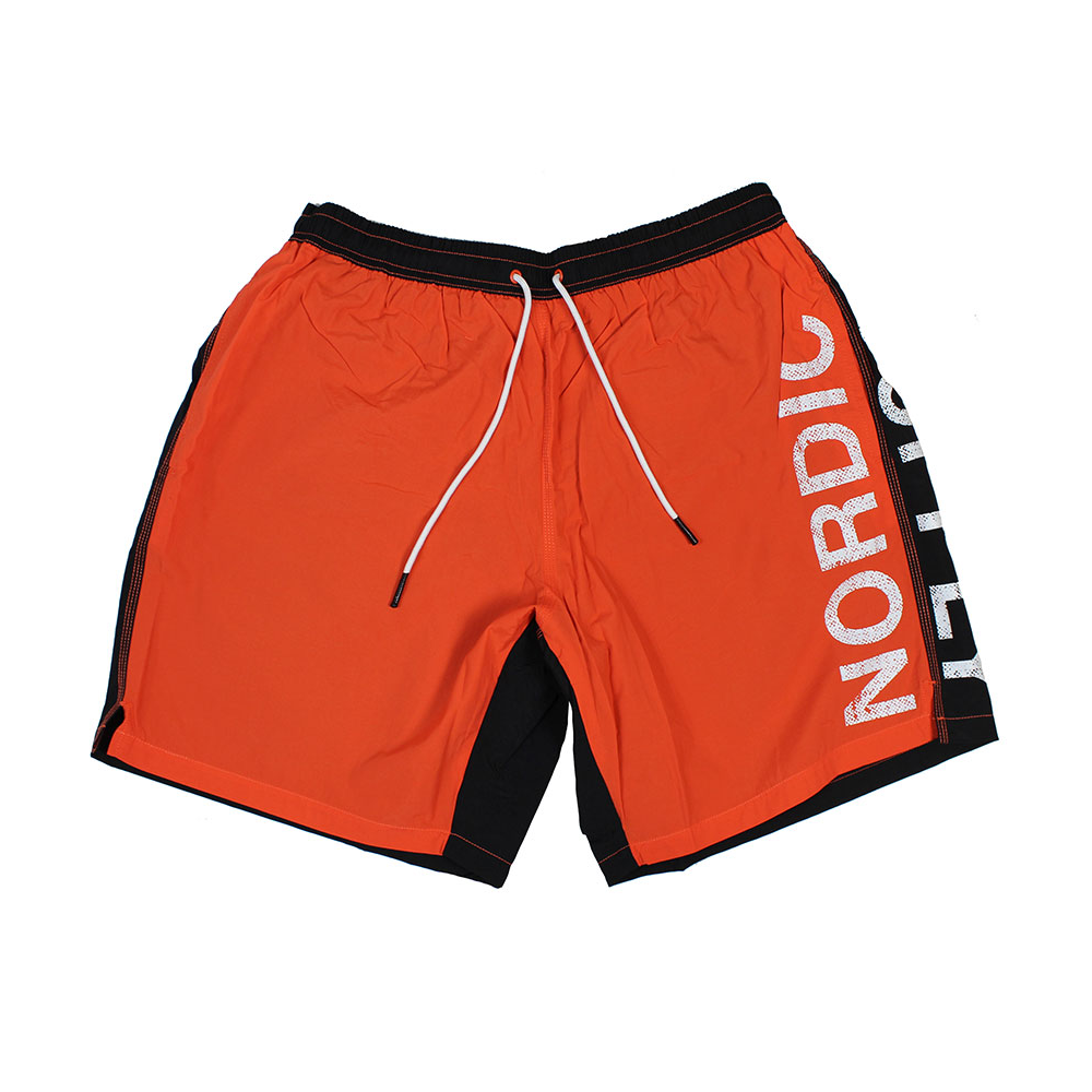 North 56 Nordic Print Black Orange Swim Short