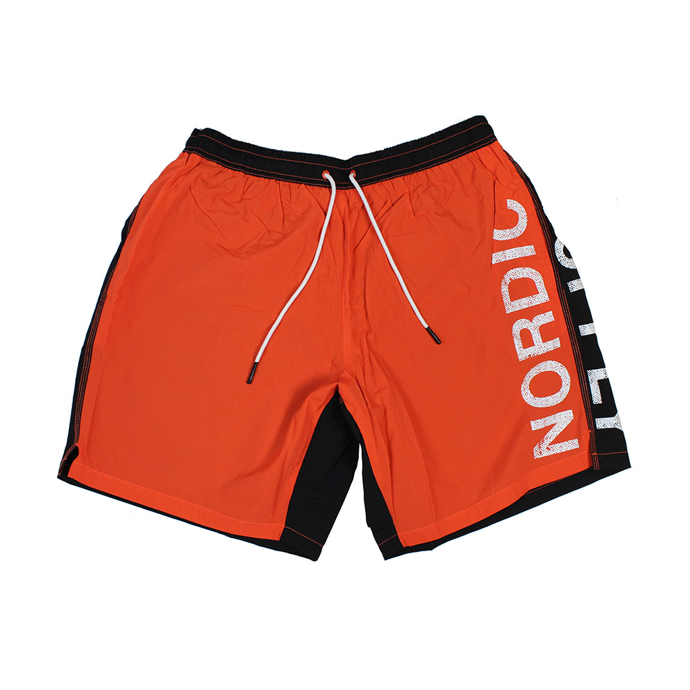 North 56 Nordic Print Black Orange Swim Short