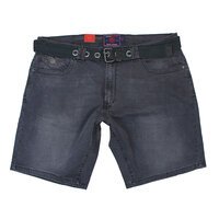 Kam Stretch Denim Fashion Jean Short with Free Belt