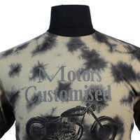 Kam Pure Cotton Camo Motorcycle Customised Print Fashion Tee