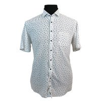 Casa Moda Linen Cotton Palm Pattern Fashion Shirt