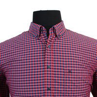 Casa Moda Pure Cotton Small Window Pane Check Shirt