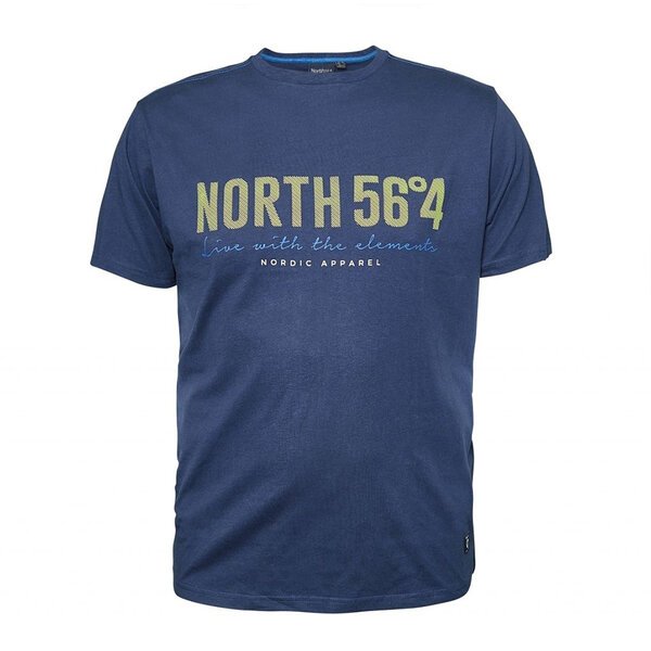 North56 Pure Cotton Latitude Logo Fashion Tee-shop-by-brands-Beggs Big Mens Clothing - Big Men's fashionable clothing and shoes