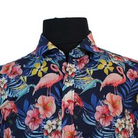 Casa Moda Pure Cotton Flamingo Garden Pattern Fashion Shirt