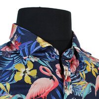 Casa Moda Pure Cotton Flamingo Garden Pattern Fashion Shirt