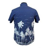 Casa Moda Pure Cotton Palm Pattern Fashion Shirt