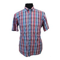 Casa Moda Pure Cotton Vibrant Multi Check Buttondown Collar Shirt