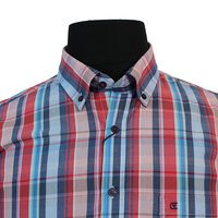 Casa Moda Pure Cotton Vibrant Multi Check Buttondown Collar Shirt