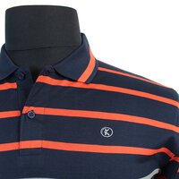 Kitaro Fine Pure Cotton Vivid Horizontal Stripe Fashion Polo