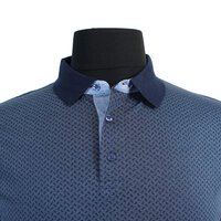 Kitaro Cotton Mix Droplet Pattern Plain Collar Fashion Polo
