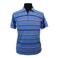 Casa Moda Cotton Mix Easy Care Horizontal Stripe Fashion Polo