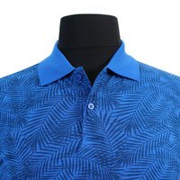 North56 Pure Cotton Leaf Pattern Plain Collar Fashion Polo