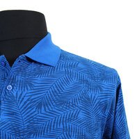 North56 Pure Cotton Leaf Pattern Plain Collar Fashion Polo