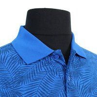 North56 Pure Cotton Leaf Pattern Plain Collar Fashion Polo