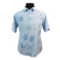 North56 Pure Cotton Stripe with Leaf Pattern Fashion Shirt