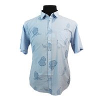 North56 Pure Cotton Stripe with Leaf Pattern Fashion Shirt